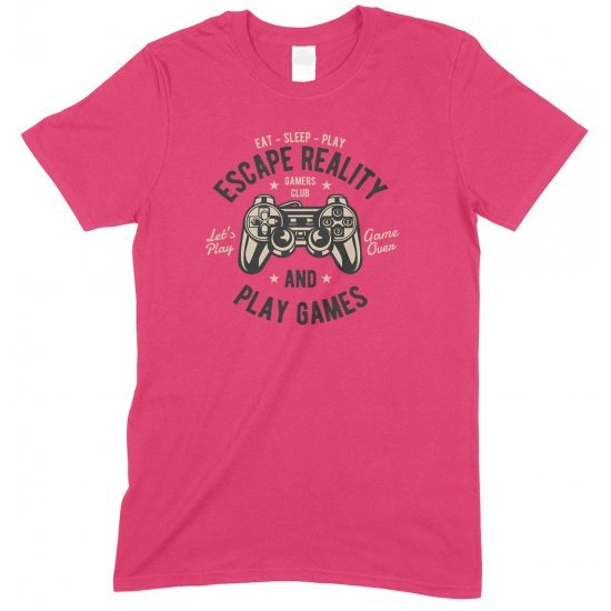 Eat Sleep Play Escape Reality and Play Games - Unisex T-Shirts-Girls-Boys