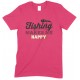 Fishing Makes Me Happy-Fun Child's T Shirt