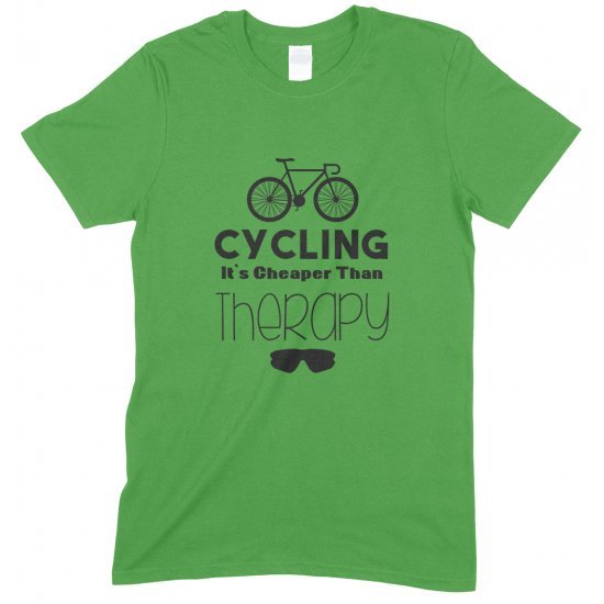  Cycling It's Cheaper Than Therapy-Adults Unisex T Shirt 