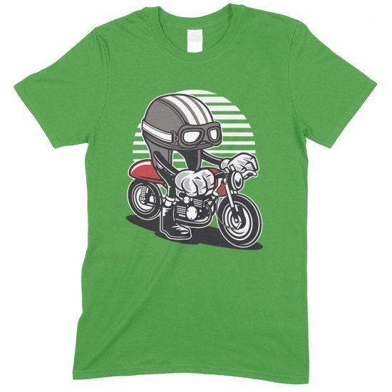 Caferacer Cartoon Motorbike Children's  Funny T Shirt