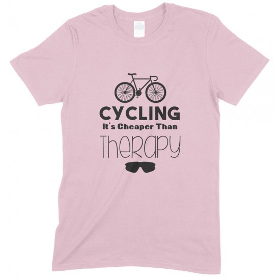  Cycling It's Cheaper Than Therapy-Adults Unisex T Shirt 