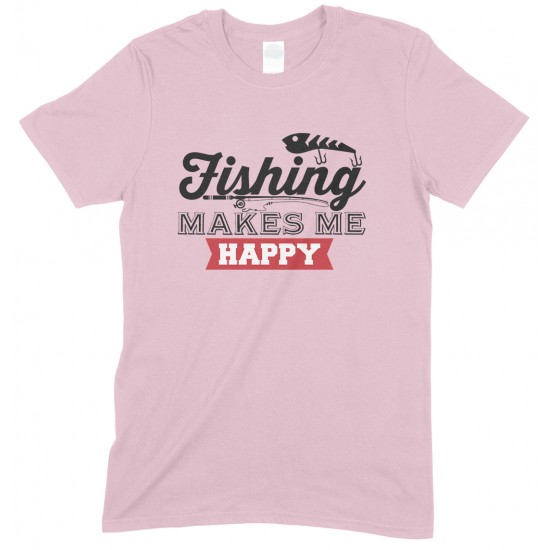 Fishing Makes Me Happy-Fun Child's T Shirt