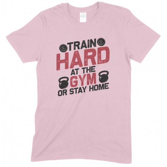 Train Hard at The Gym Or Stay Home - Children's Gym T Shirt Boy-Girl 