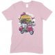 Burger scooter Cartoon - Children's Funny T Shirt Boy-Girl 