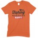 Fishing Makes Me Happy-Adults Fishing T Shirt