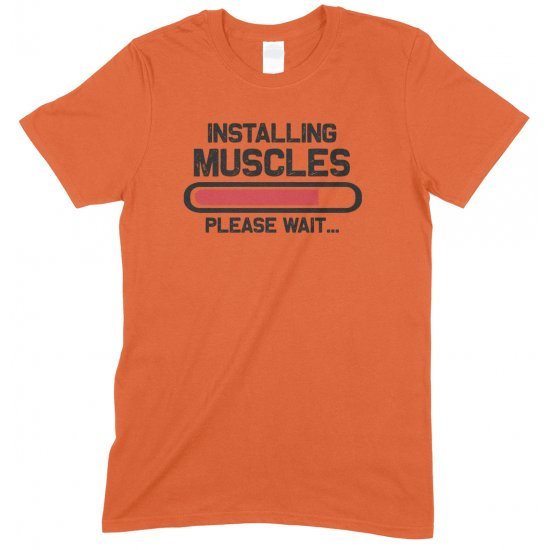 Installing Muscles Please Wait -Gym Unisex T Shirt