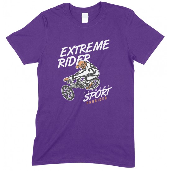 Extreme Rider- Extreme Sport BMX-Unisex Kids T Shirt Boys-Girls