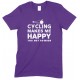 Cycling Makes Me Happy- You, Not So Much - Kids T Shirt Boy/Girl