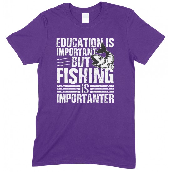 Education is Important But Fishing is Importanter - Childs T Shirt 