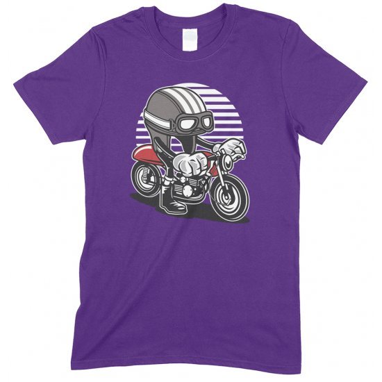 Caferacer Cartoon Motorbike Children's  Funny T Shirt