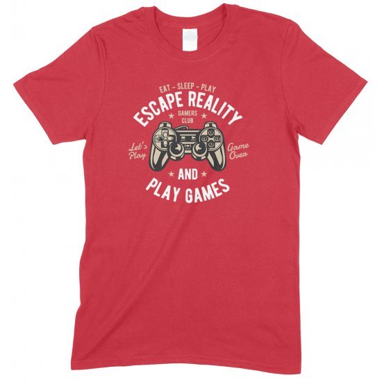 Eat Sleep Play Escape Reality and Play Games - Unisex T-Shirts-Girls-Boys