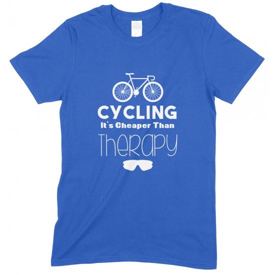 Cycling It's Cheaper Than Therapy -Child's T Shirt Boy/Girl