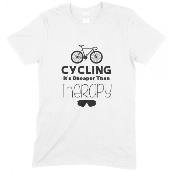 Cycling It's Cheaper Than Therapy -Child's T Shirt Boy/Girl