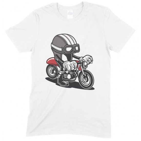 Caferacer Cartoon Motorbike Children's  Funny T Shirt