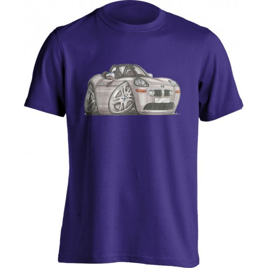 Koolart BMW Z8 Silver-1072-Child's Motor Vehicle Kartoon T Shirt 