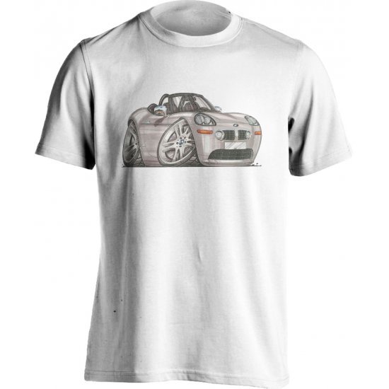 Koolart BMW Z8 Silver-1072-Child's Motor Vehicle Kartoon T Shirt 