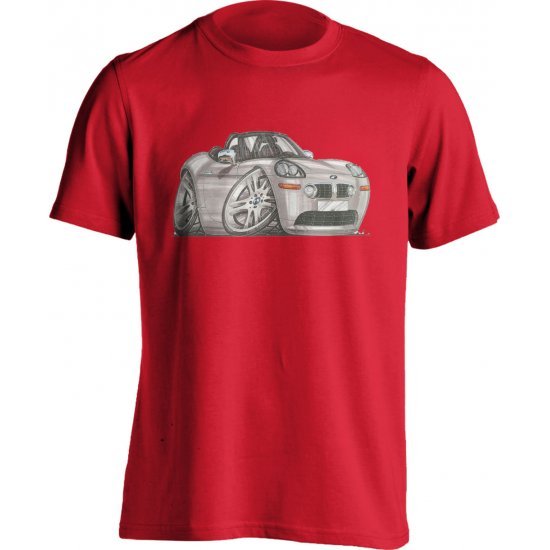 Koolart BMW Z8 Silver-1072-Child's Motor Vehicle Kartoon T Shirt 