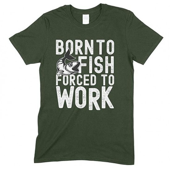 Fishing : Born to Fish Forced to Work-Unisex T-Shirt