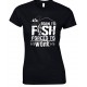 Born to Fish Forced to Work - Ladies Fishing T Shirt