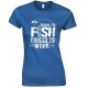 Born to Fish Forced to Work - Ladies Fishing T Shirt