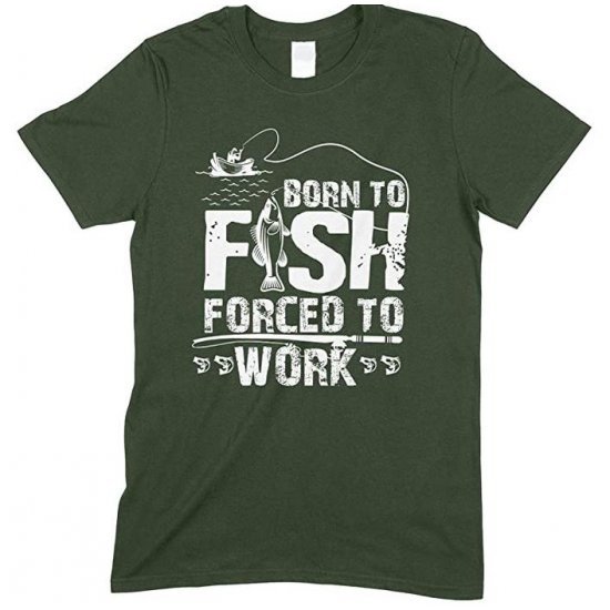 Born to Fish Forced to Work-Men's Unisex T Shirt