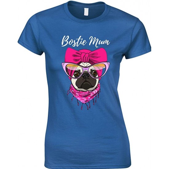  Bostie Dog Mum  -Ladies Funny T Shirt 