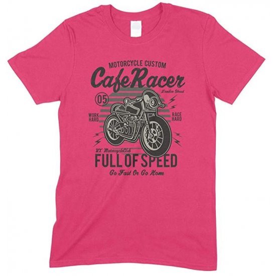 Motorcycle Custom Cafe Racer Full of Speed Go Fast Or Go Home -Child's T Shirt Boy-Girl 