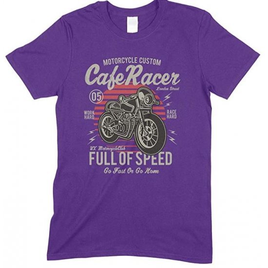 Motorcycle Custom Cafe Racer Full of Speed Go Fast Or Go Home -Child's T Shirt Boy-Girl 