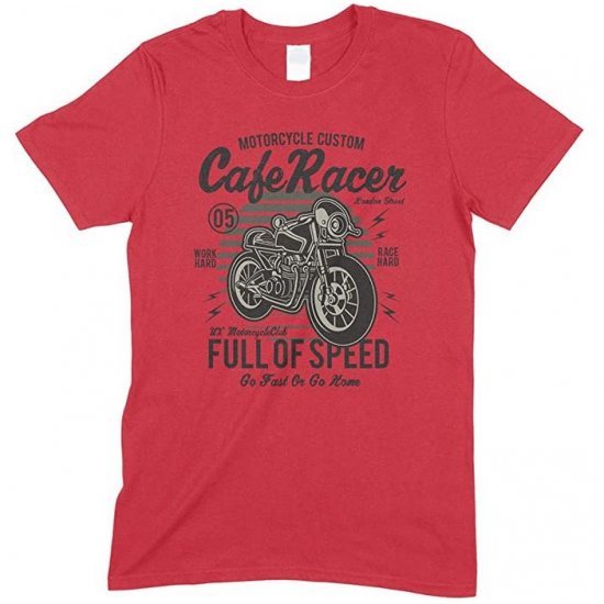 Motorcycle Custom Cafe Racer Full of Speed Go Fast Or Go Home -Child's T Shirt Boy-Girl 