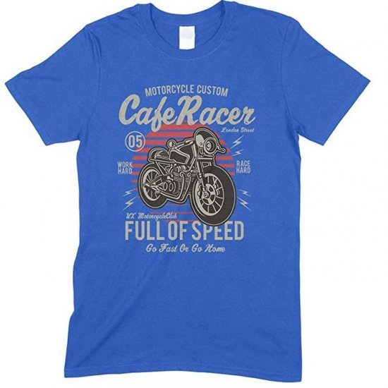 Motorcycle Custom Cafe Racer Full of Speed Go Fast Or Go Home -Child's T Shirt Boy-Girl 