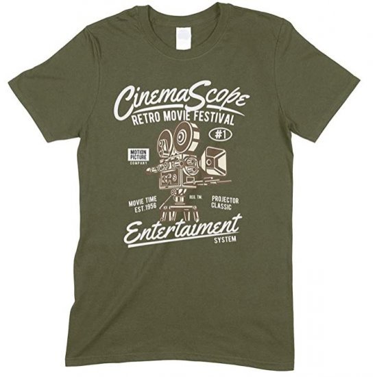 Cinema Scope Retro Movie Festival Entertainment System Adults T Shirt 