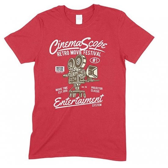 Cinema Scope Retro Movie Festival Entertainment System Adults T Shirt 