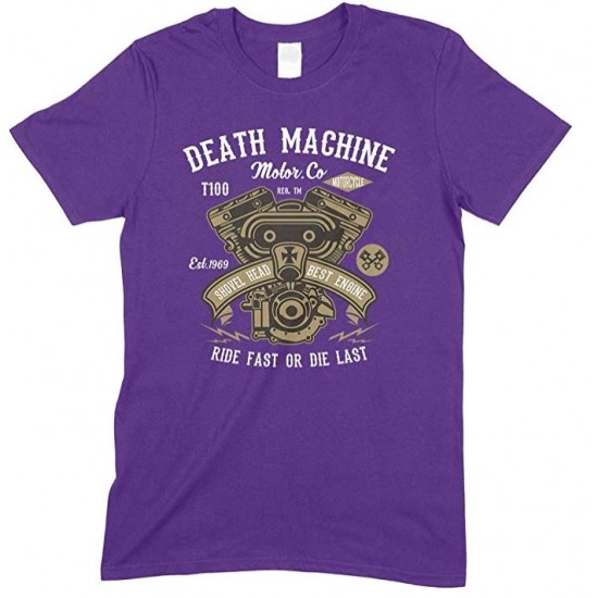 Death Machine Ride Fast Or Die Last-Men's Unisex Fun T Shirt 