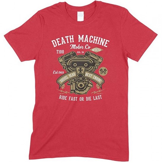 Death Machine Ride Fast Or Die Last-Men's Unisex Fun T Shirt 