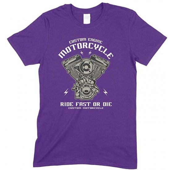 Custom Engine Motorcycle Ride Fast Or Die Kid's Unisex Fun T Shirt Boy-Girl 