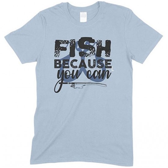  Fish Because You Can-Kids Unisex Fishing T Shirt-Boy- Girl