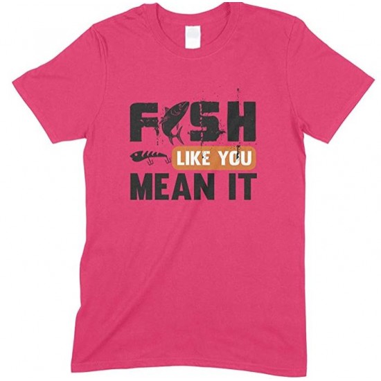 Fish Like You Mean It-Kids Unisex Fishing T Shirt-Boy- Girl