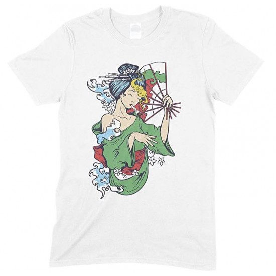  Geisha Smoking Weed  - Men's unisex T Shirt