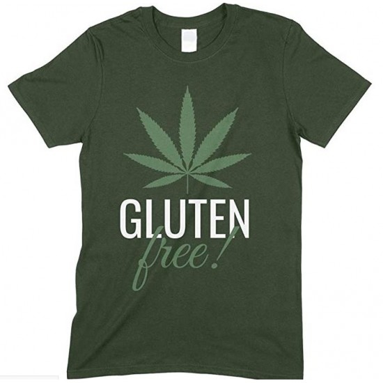 Funny Tees : Gluten Free Weed - Men's Funny T Shirt