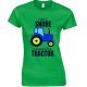 I Don't Snore I Dream I'm A Blue Tractor Funny Ladies T Shirt 