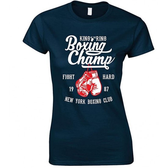  King of The Ring - Boxing Champ-Ladies T Shirt 