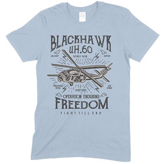  Blackhawk UH.60 World War Operation Enduring Freedom Fight Till End-Men's Unisex T Shirt 