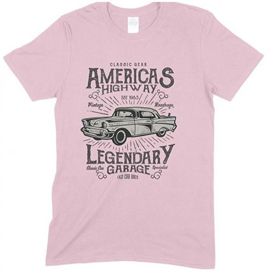  Classic Gear America's Highway Legendary Garage -Unisex Men's T Shirt 