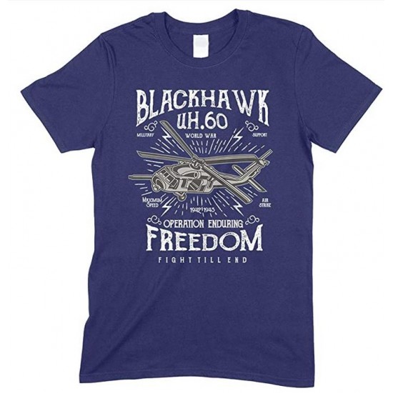  Blackhawk UH.60 World War Operation Enduring Freedom Fight Till End-Men's Unisex T Shirt 