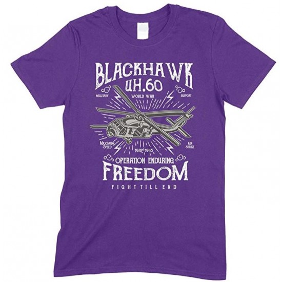  Blackhawk UH.60 World War Operation Enduring Freedom Fight Till End-Men's Unisex T Shirt 