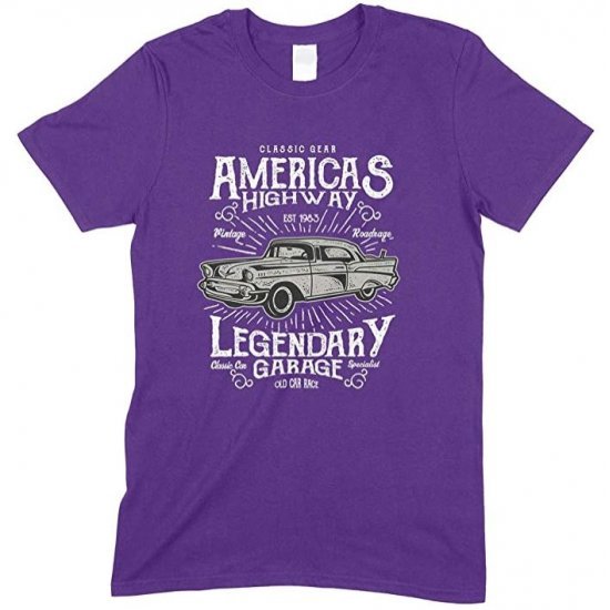  Classic Gear America's Highway Legendary Garage -Unisex Men's T Shirt 