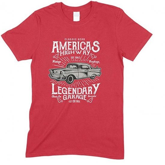  Classic Gear America's Highway Legendary Garage -Unisex Men's T Shirt 