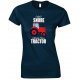  I Don't Snore I Dream I'm A Red Tractor Funny Ladies T Shirt 