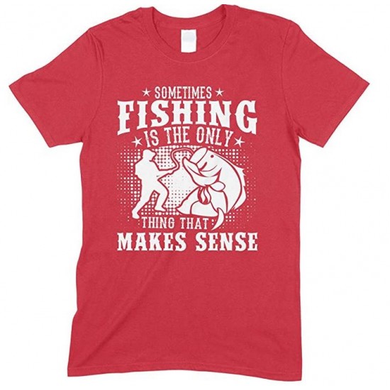 Lucky fishing shirt fisherman funny mens t-shirt