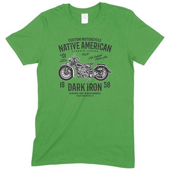 Custom Motorcycle- Native American Classic Legend Dark Iron- Kid's T Shirt Boy/Girl